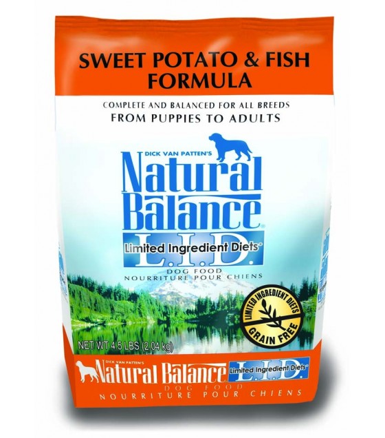 Natural Balance LID Sweet Potato & Fish Dry Dog Food 4.5lb